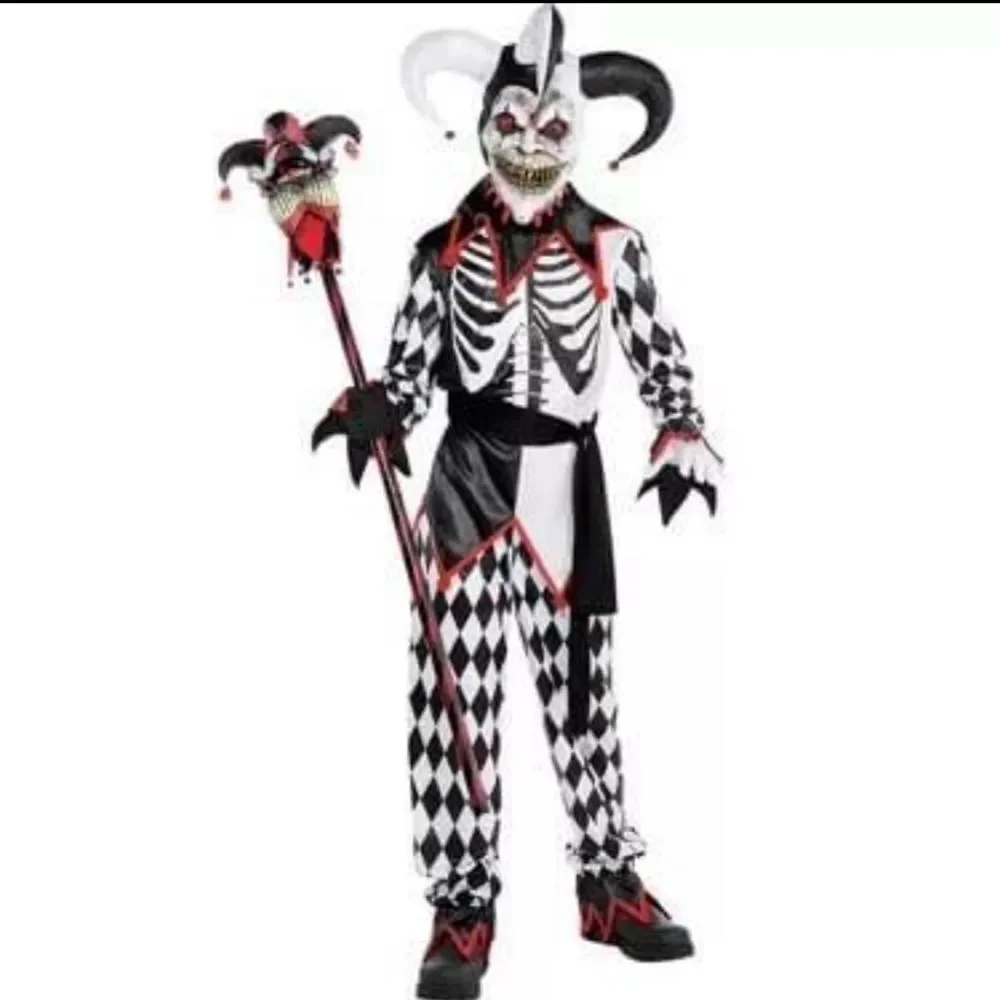 Sinister Jester Halloween Costume Youth Small